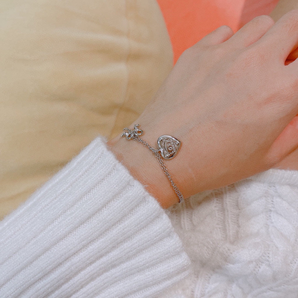 Tiffany Heart Tag Key Bracelet - 18K Gold