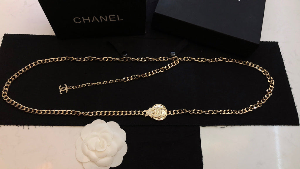 Chanel Rhinestone Star Chain Necklace
