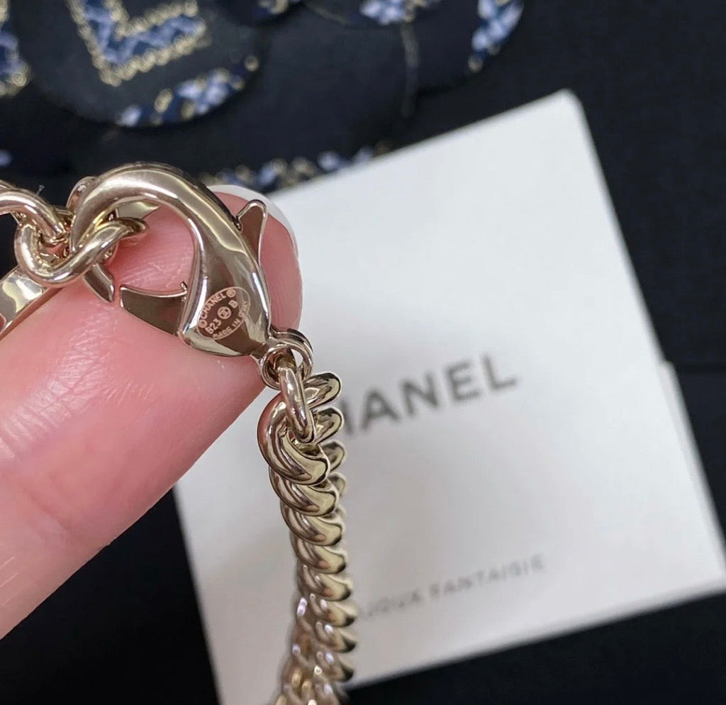 Chanel Rhinestone Star Chain Necklace