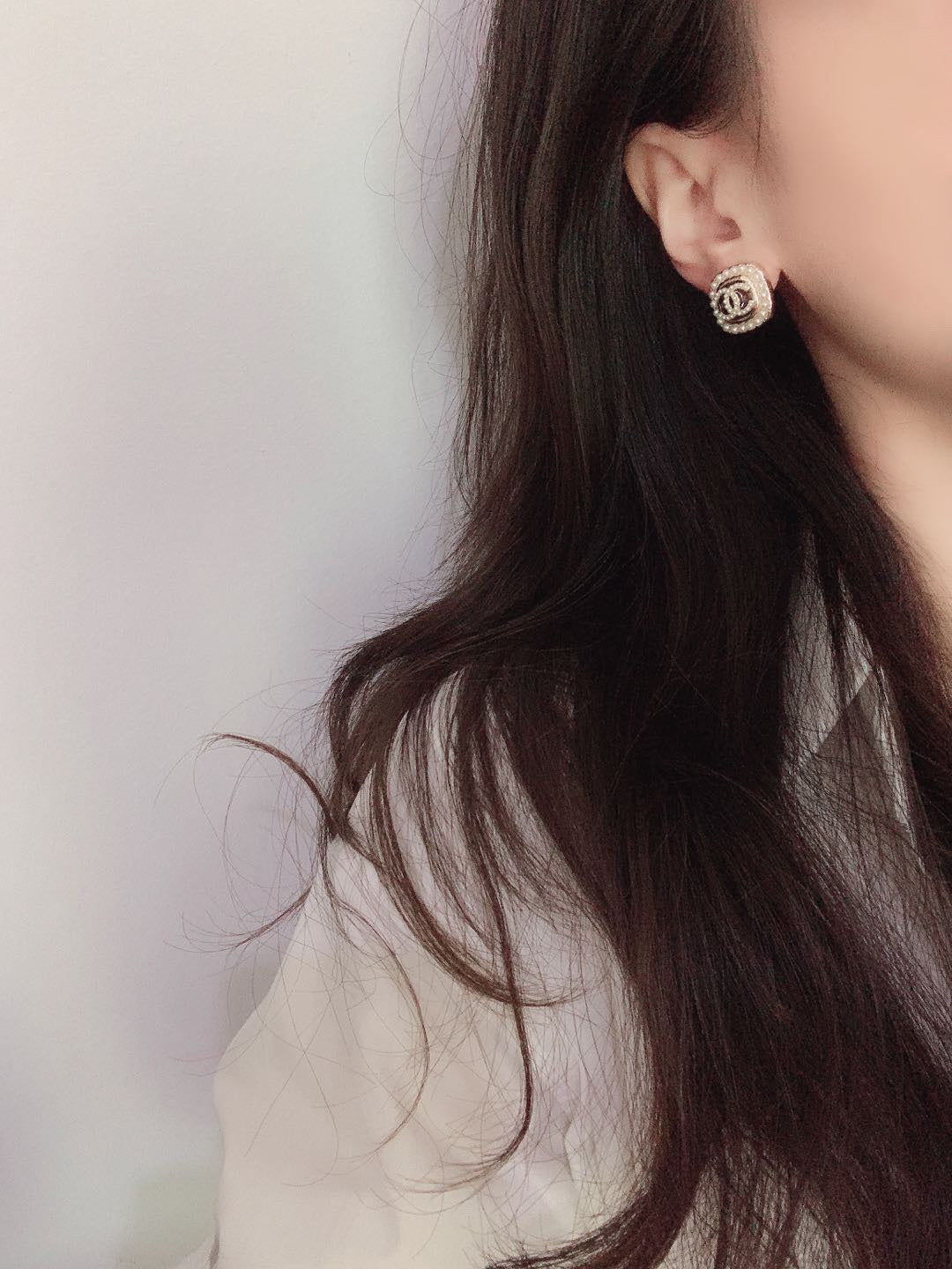 Chanel Square Crystal Earrings - 18K Yellow Gold