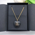 Chanel Black Heart Necklace