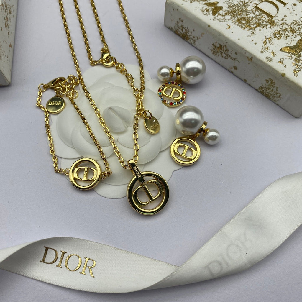 Dior Petit CD Multicolor Crystal Necklace
