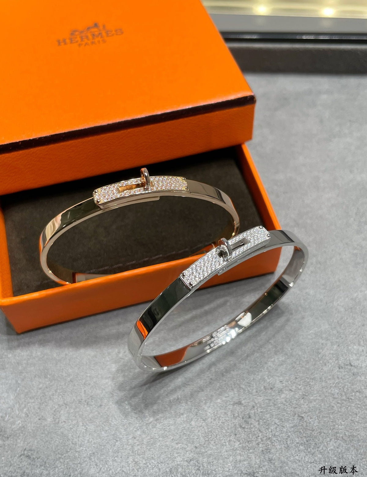 Hermes Kelly Small Model Diamond Bracelet
