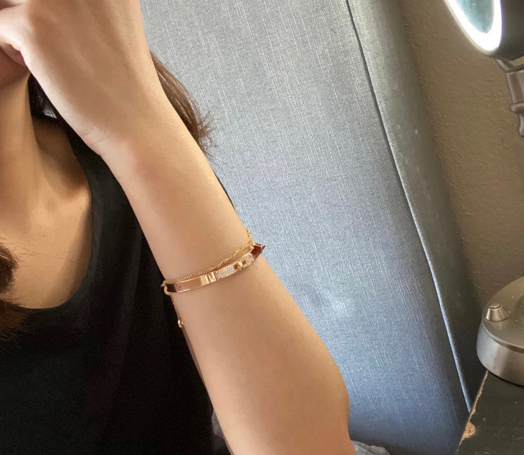 Hermes Kelly Small Model Diamond Bracelet