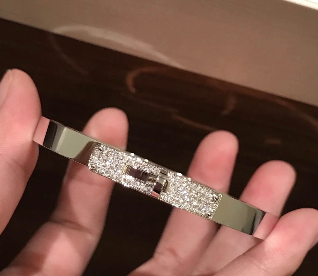 Hermes Kelly Small Model Diamond Bracelet