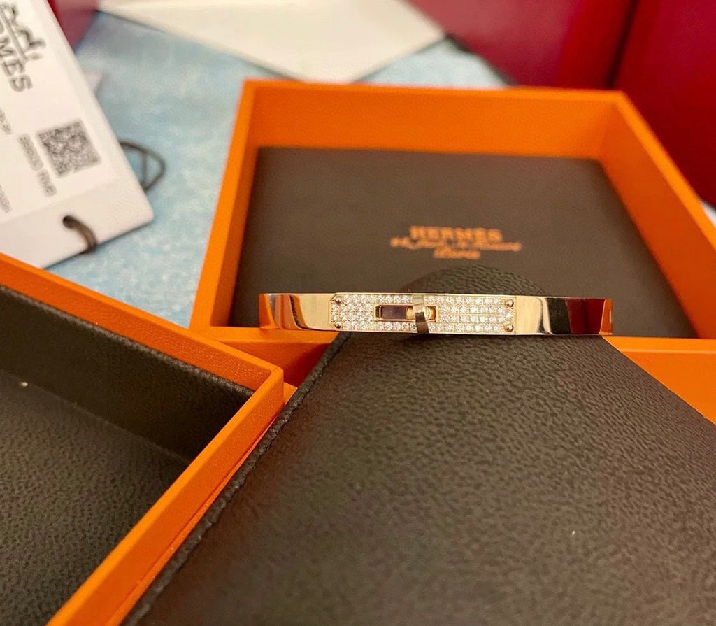 Hermes Kelly Small Model Diamond Bracelet