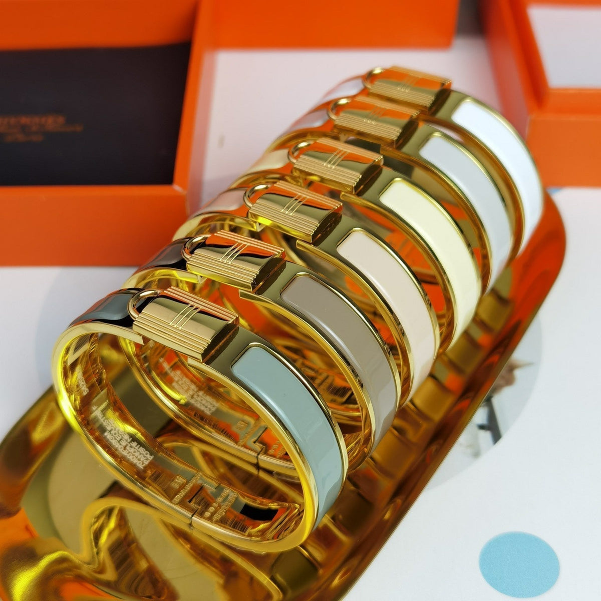Hermes Clic Cadenas Light Brown Bracelet
