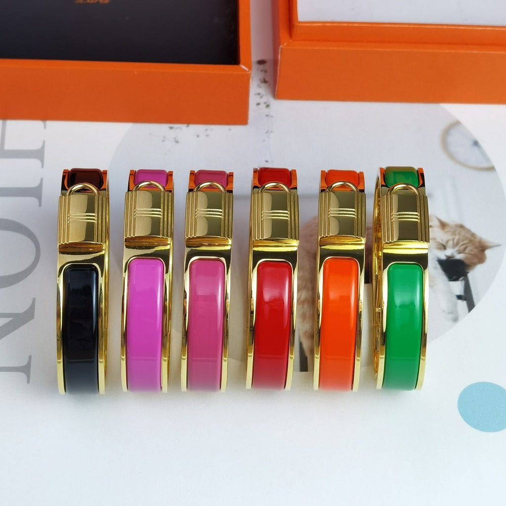 Hermes Clic Cadenas Black Bracelet