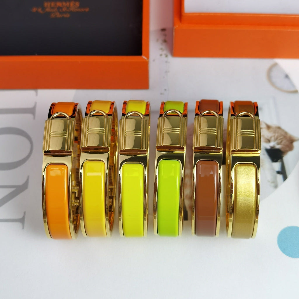 Hermes Clic Cadenas Orange Bracelet