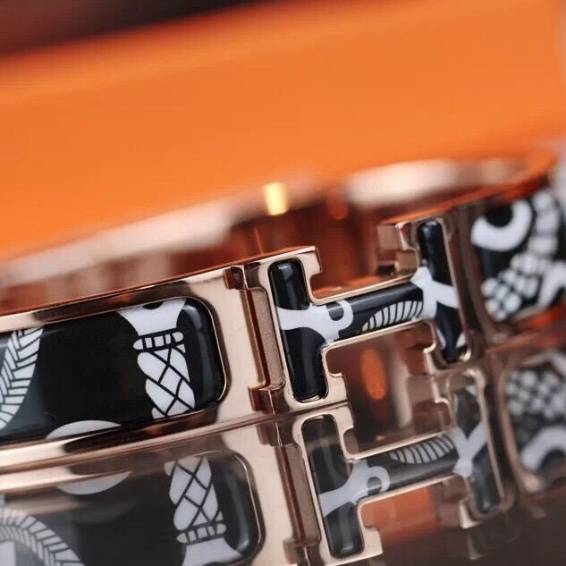 Hermes Clic H Panoplie Equestre Black Bracelet