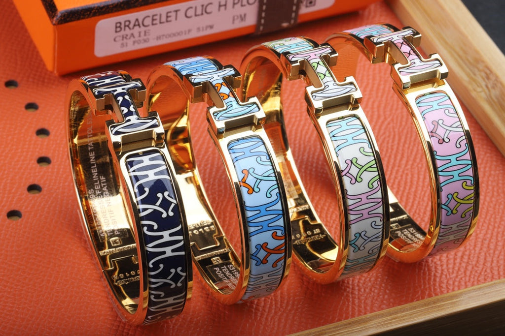 Hermes Clic H Lift Blue Bracelet
