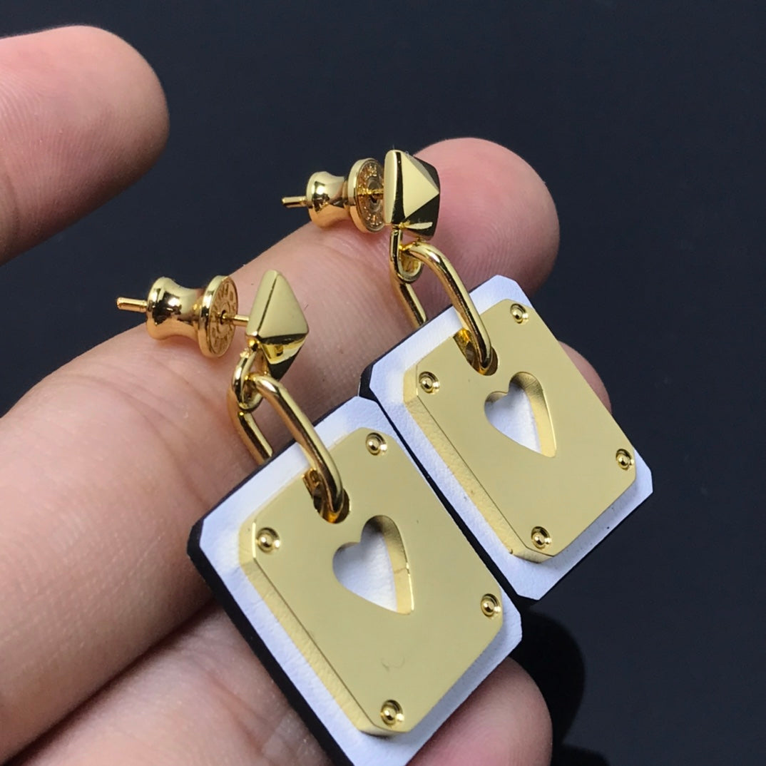 Hermes As De Celine White Earrings