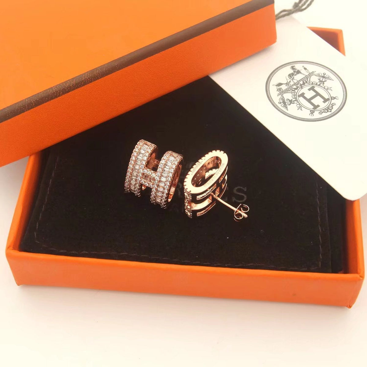 Hermes Pop Moissanite Earrings