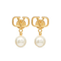 Valentino Pearl Earrings - 18K Yellow Gold