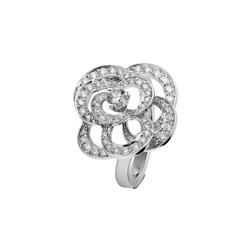 Chanel Fil De Camelia Ring - 18K White Gold