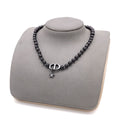 Dior Black Crystal Beads Necklace