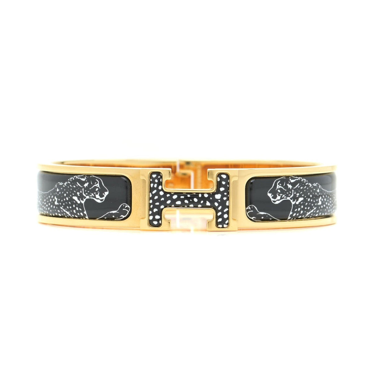 Hermes Guepards Clic Clac Bracelet