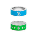Louis Vuitton Ceramic Set of Two Rings - 18K White Gold