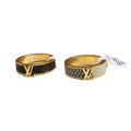 Louis Vuitton Leather Set of Two Rings - 18K Yellow Gold