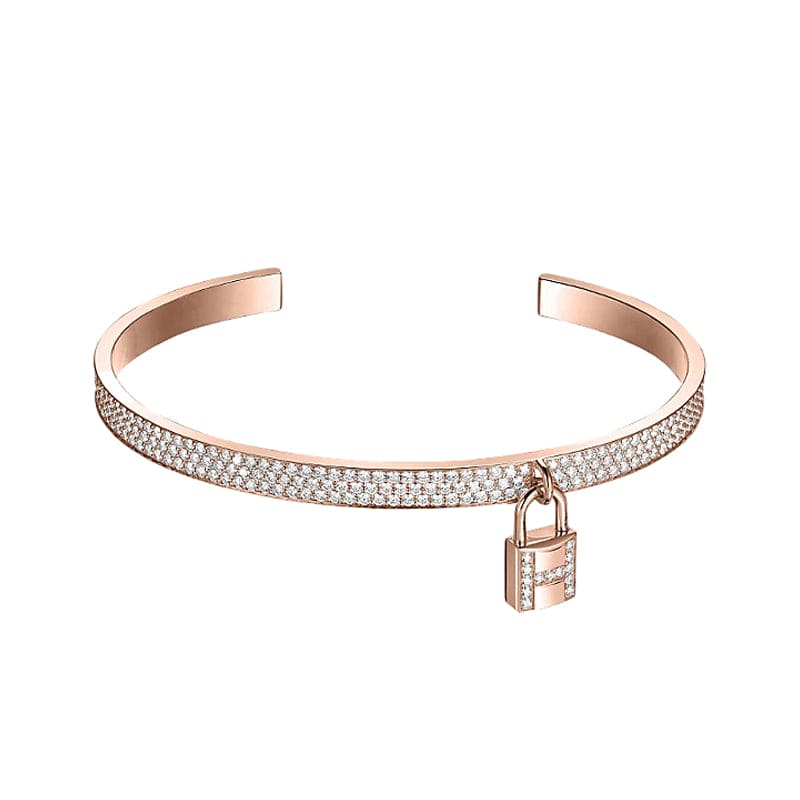 Hermes Kelly Clochette Moissanite Bracelet - 18K Rose Gold