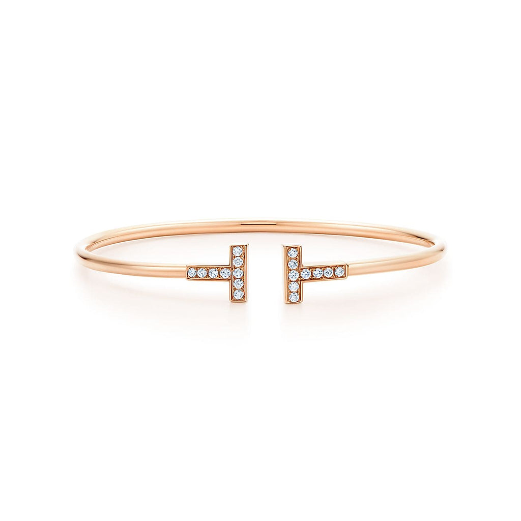 Tiffany Diamond Wire Bracelet - 18K Rose Gold