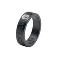 Bvlgari Black Ceramic Diamond Ring - 18K White Gold