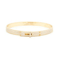 Hermes Kelly Moissanite Bracelet - 18K Yellow Gold