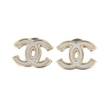Chanel Black & White Earrings - 18K Yellow Gold