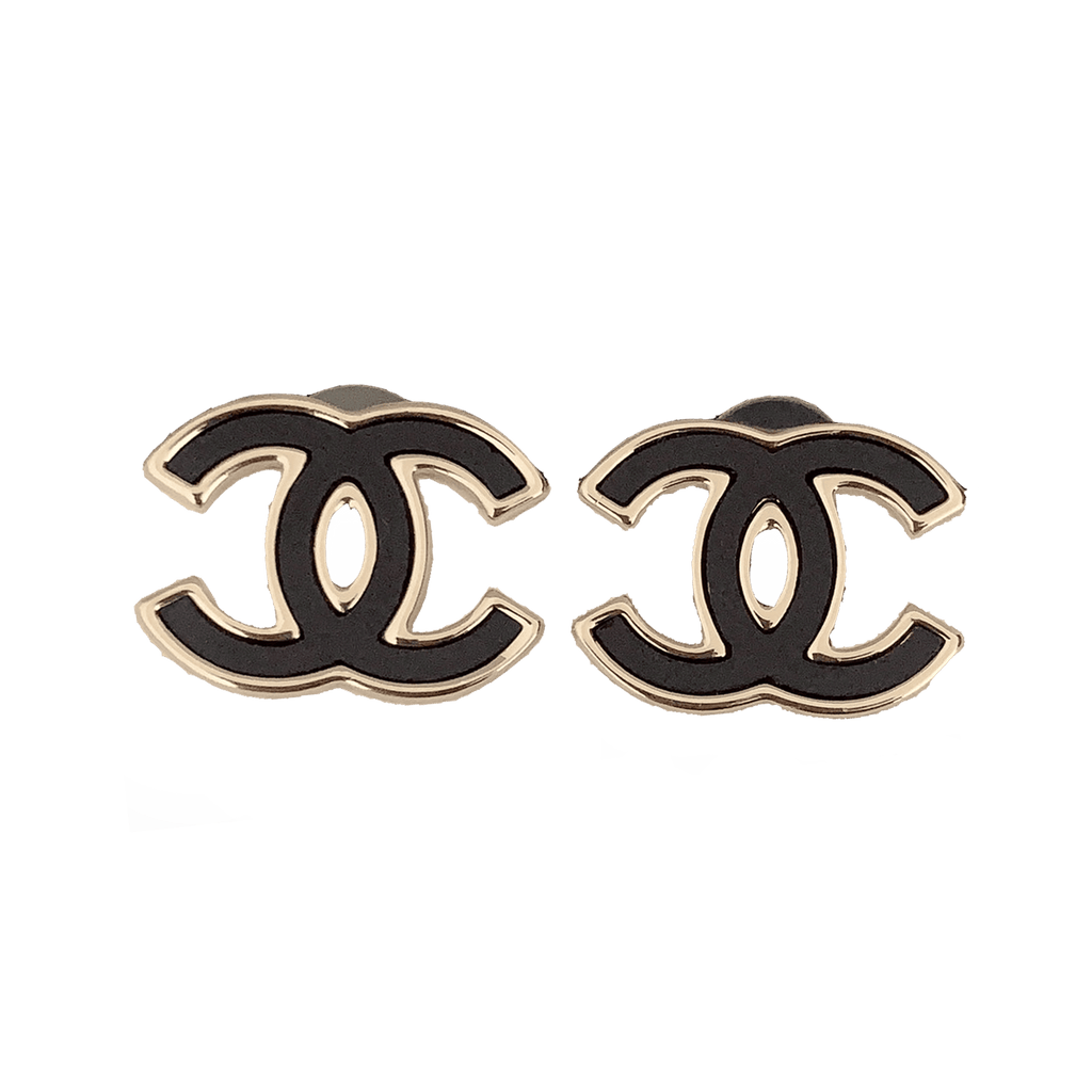 Chanel Black Earrings - 18K Yellow Gold