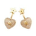 Dior Star & Heart Earrings - 18K Yellow Gold
