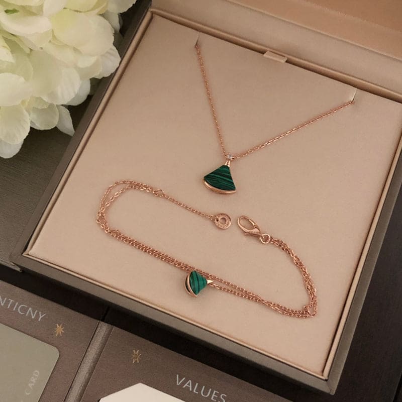DIVAS' DREAM Malachite Bracelet - 18K Rose Gold