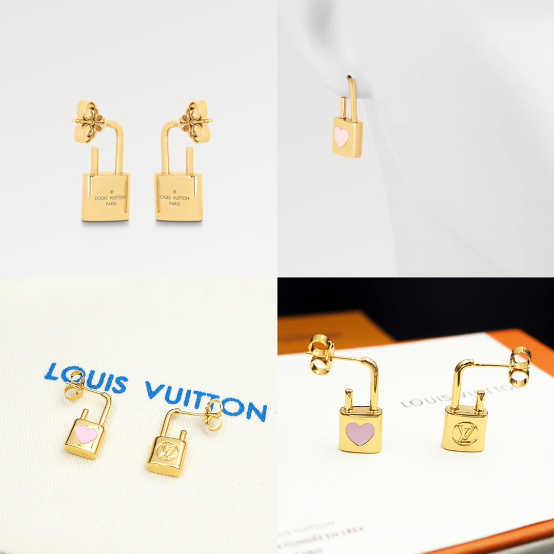 Louis Vuitton Cadenas Earrings - 18K Gold