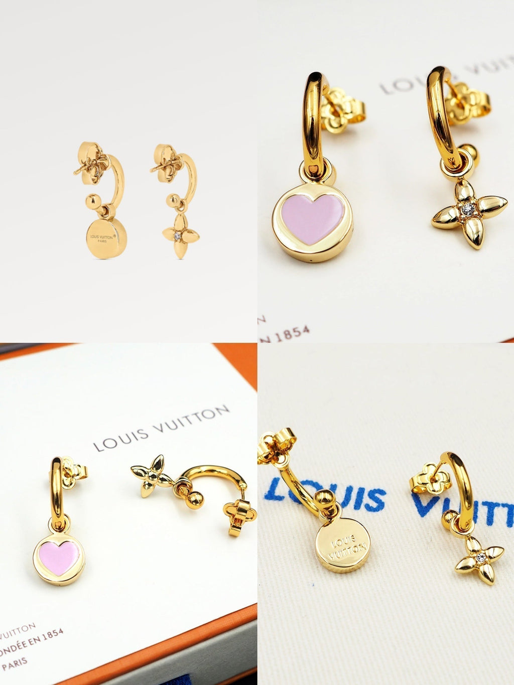Louis Vuitton Iconic Heart Earrings - 18K Gold