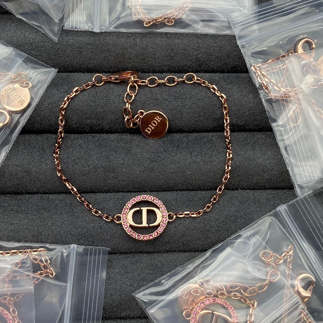 Dior Petit CD Pink Crystal Bracelet