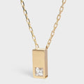 Celine Triomphe Sentimental Double Square Diamond Necklace