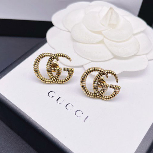 Gucci Double G Earrings - 1.6 cm Height - 18K Yellow Gold