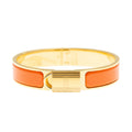 Hermes Clic Cadenas Orange Bracelet