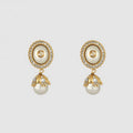 Gucci Double G Flower Pearl Earrings - 18K Yellow Gold