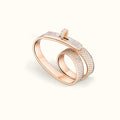 Hermes Kelly Gavroche Double Ring - 18K Rose Gold