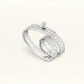 Hermes Kelly Gavroche Double Ring - 18K White Gold