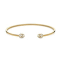 Gucci Double G Running Diamond Cuff Bracelet