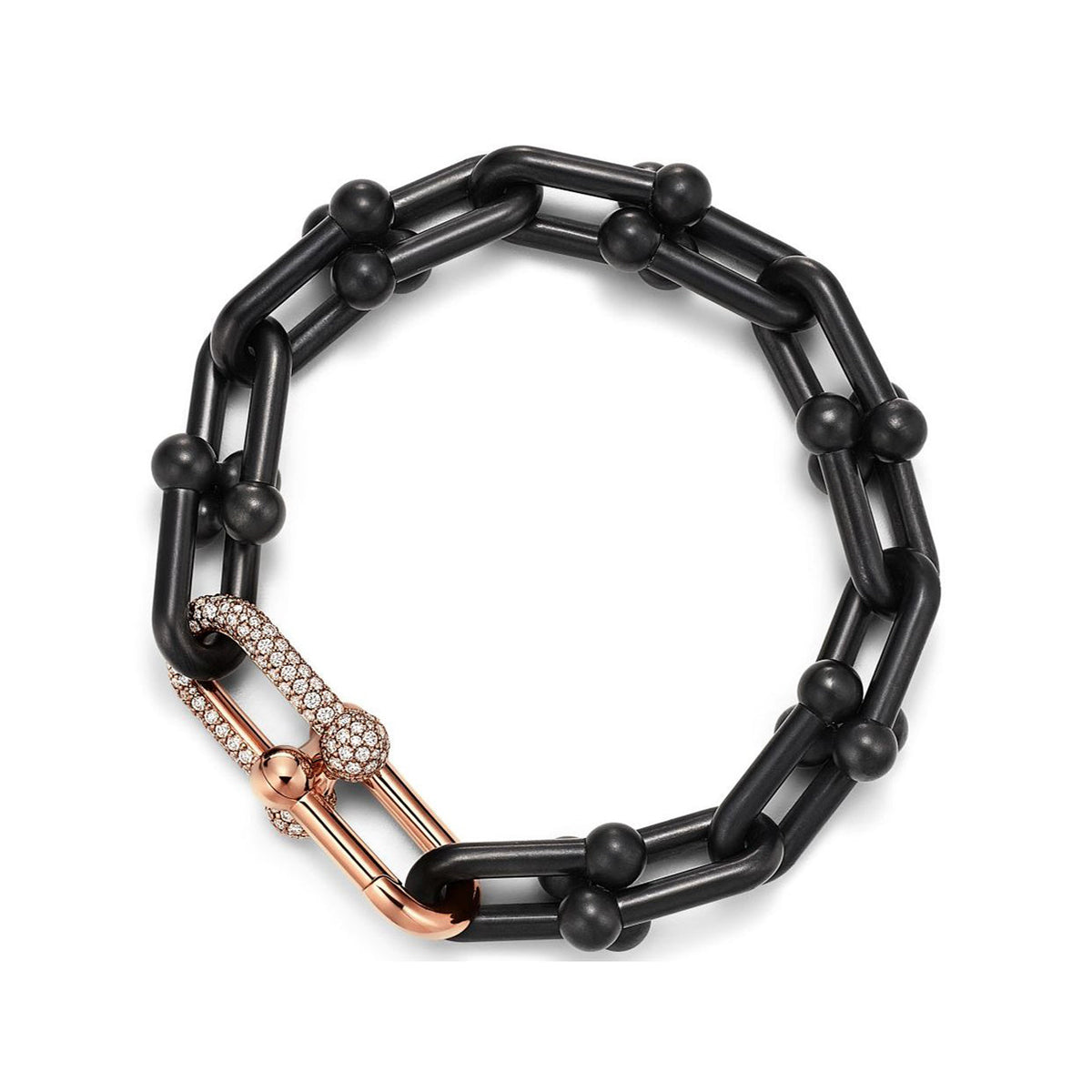 Tiffany HardWear Titanium Bracelet - 18K Rose Gold