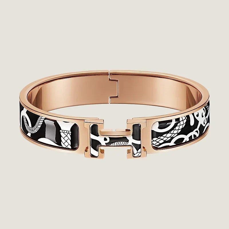 Hermes Clic H Panoplie Equestre Black Bracelet