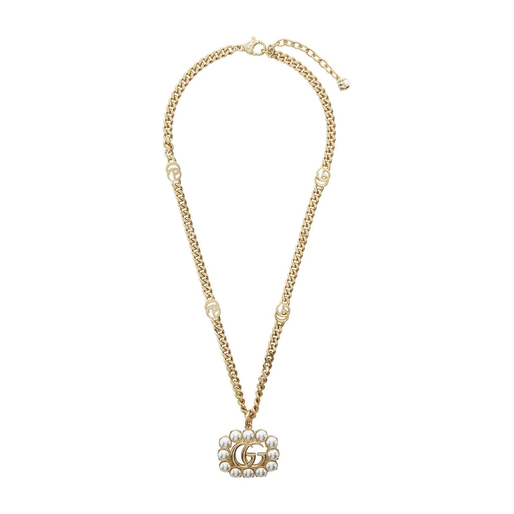 Gucci Double G Pearl Double G Necklace