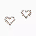 Tiffany Heart Moissanite Earrings - 18K Rose Gold