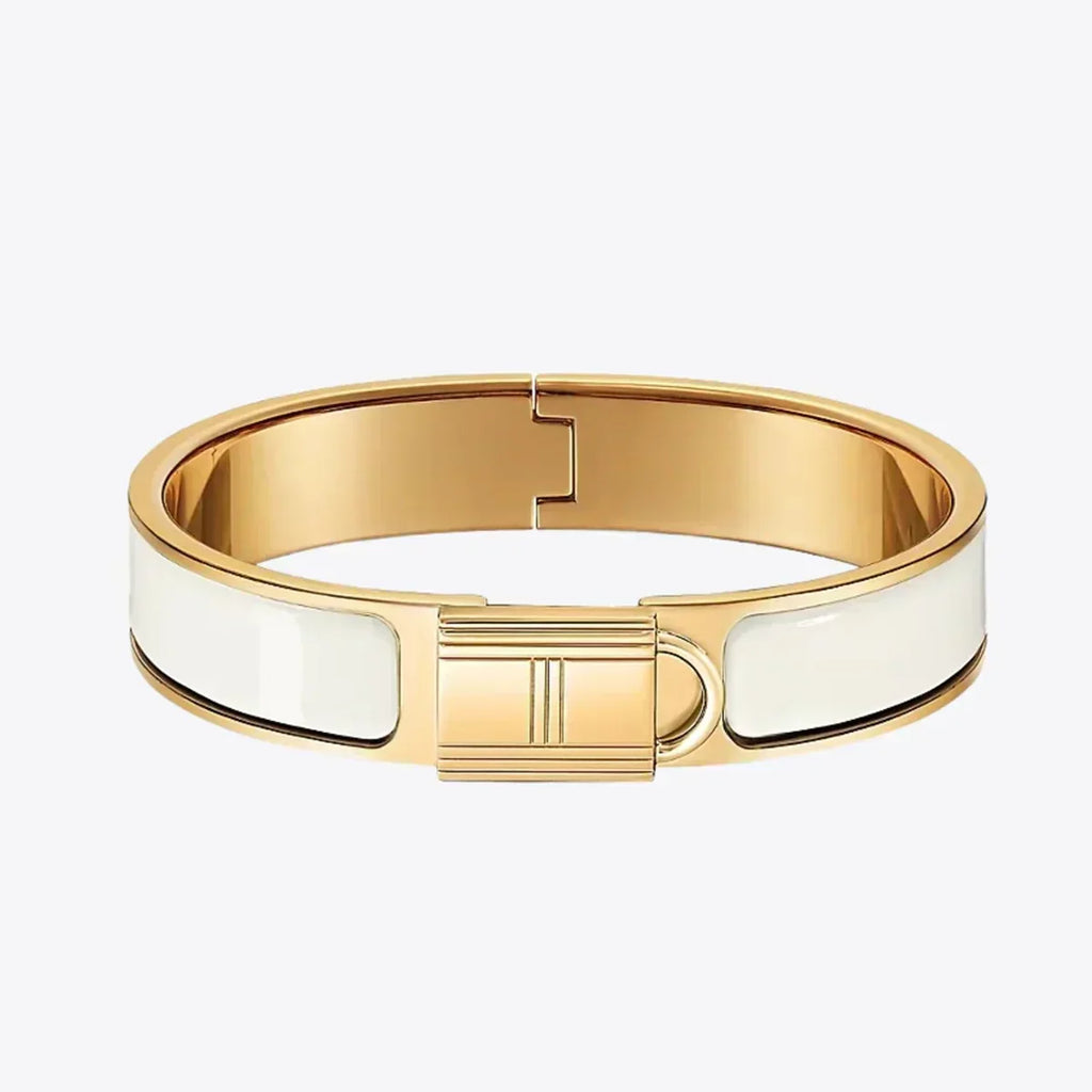 Hermes Clic Cadenas White Bracelet