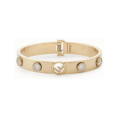 Fendi Is Crystal Bracelet - 18K Gold