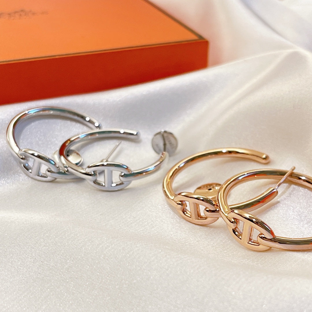 Hermes Chaine D'Ancre Earrings