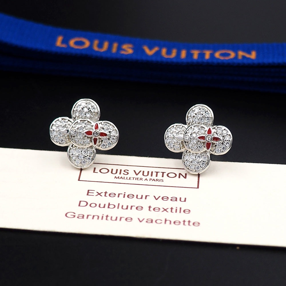 Louis Vuitton Vivienne Diamond Earrings - 18K Gold