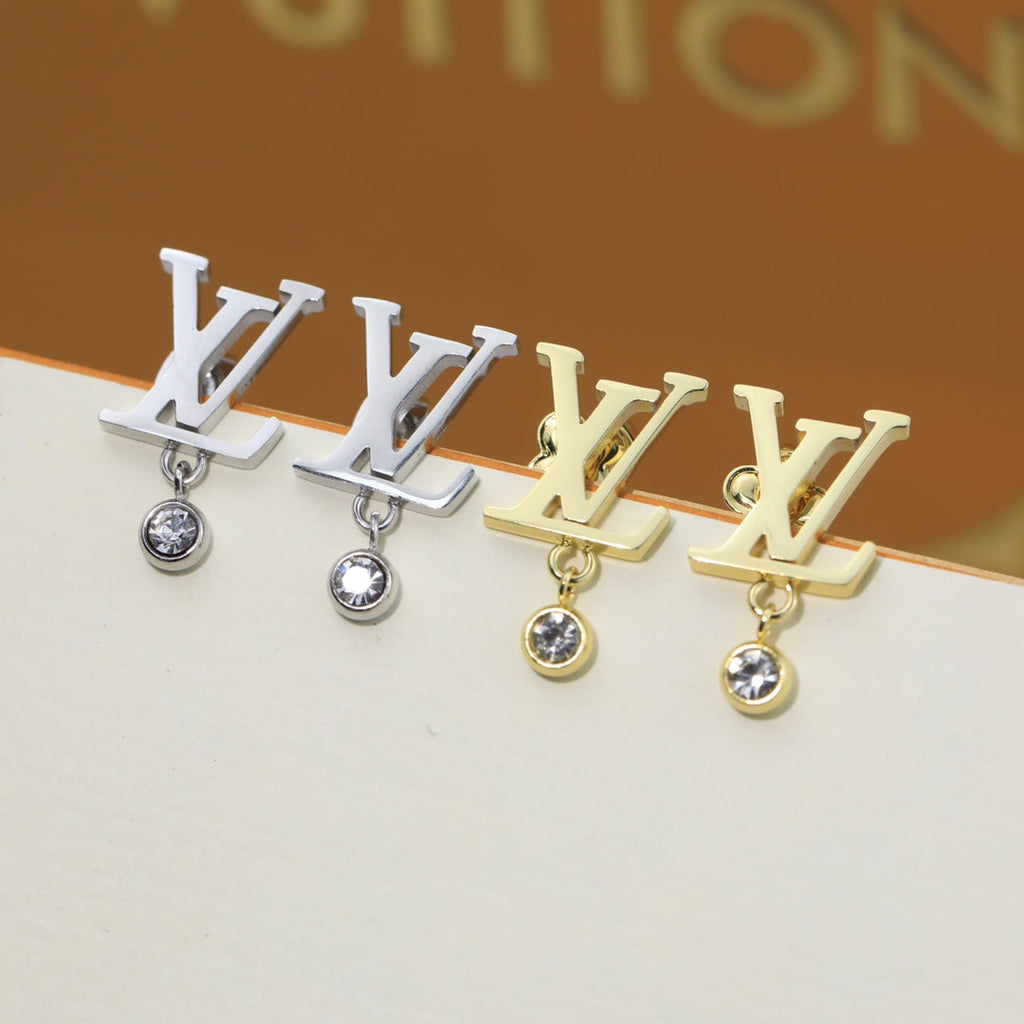 Louis Vuitton Diamond Earrings - 18K Gold